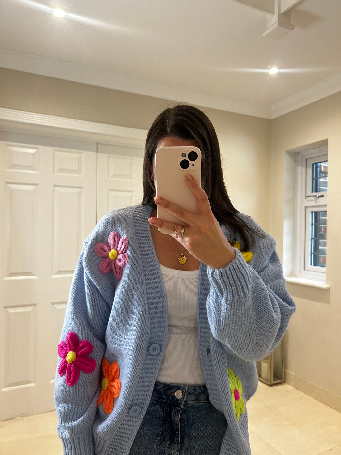 Lucy Blue Flowers Cardigan