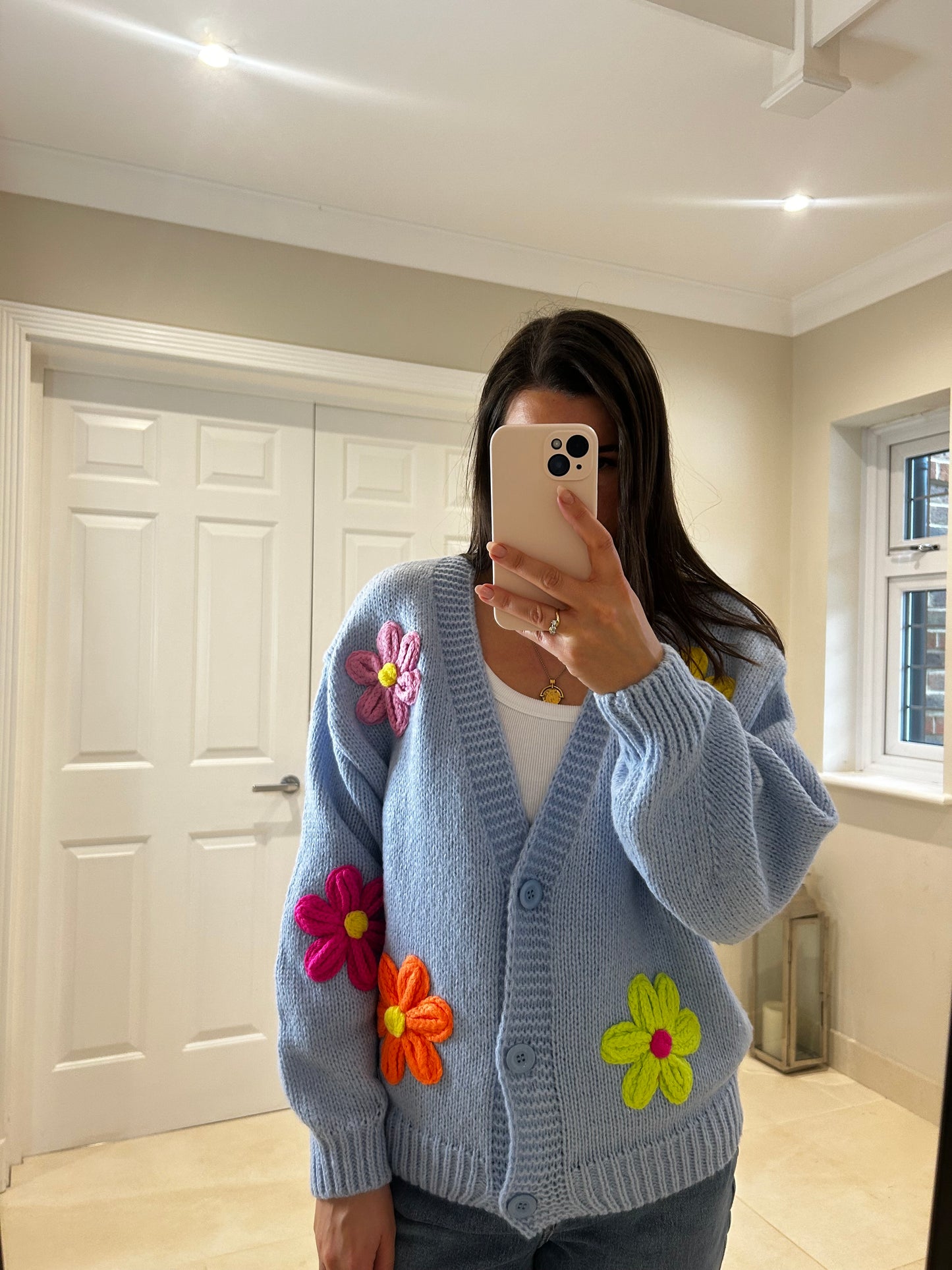 Lucy Blue Flowers Cardigan