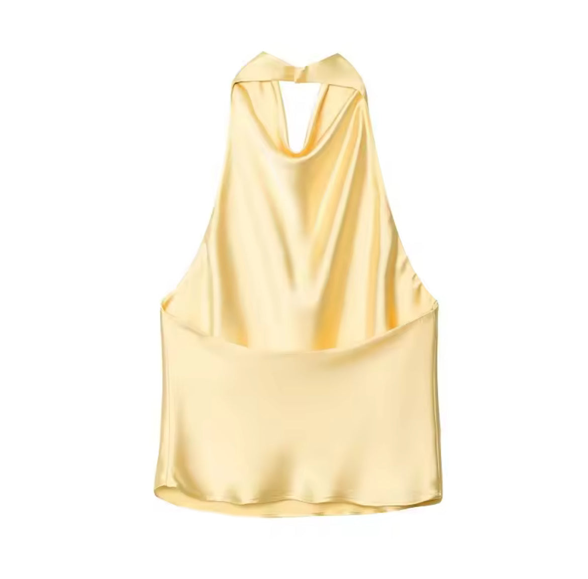 Aaliyah Lemon Halterneck Top