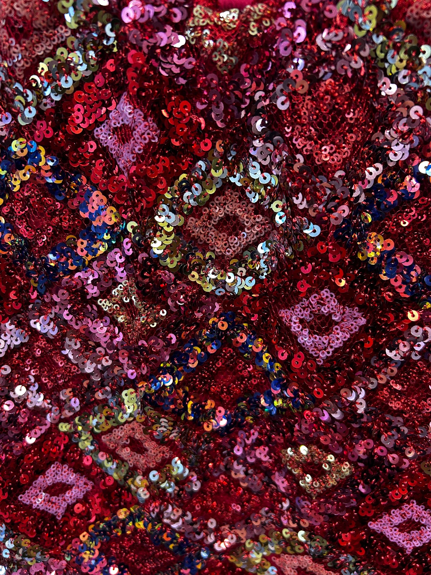 Capri Sequin Skirt Red