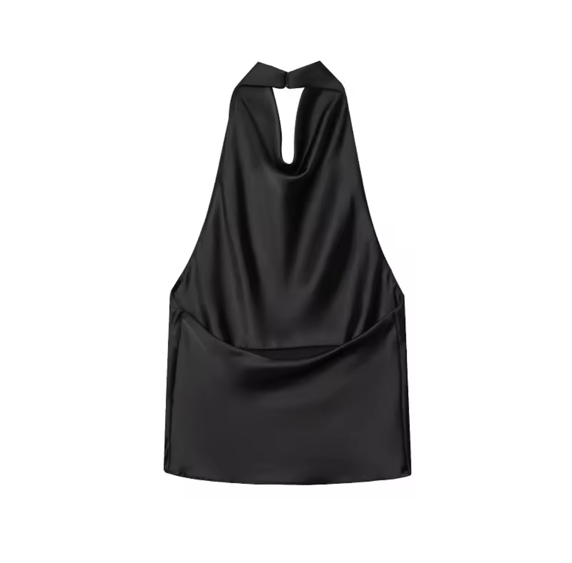 Aaliyah Black Halterneck Top