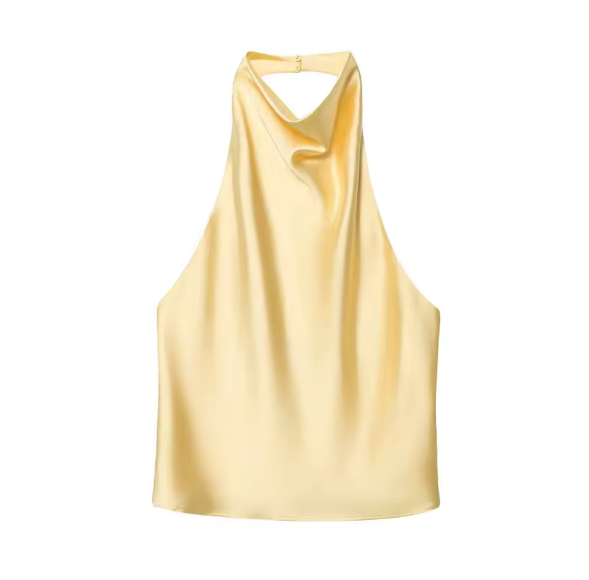 Aaliyah Lemon Halterneck Top