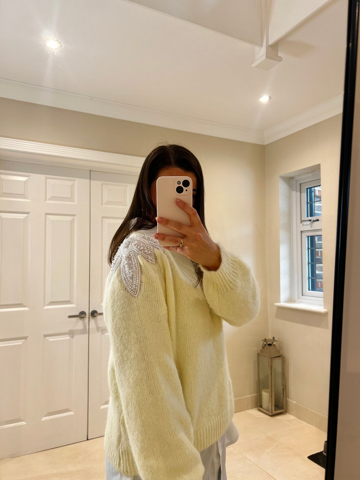 Lillie Lemon Pearl Beaded Jumper