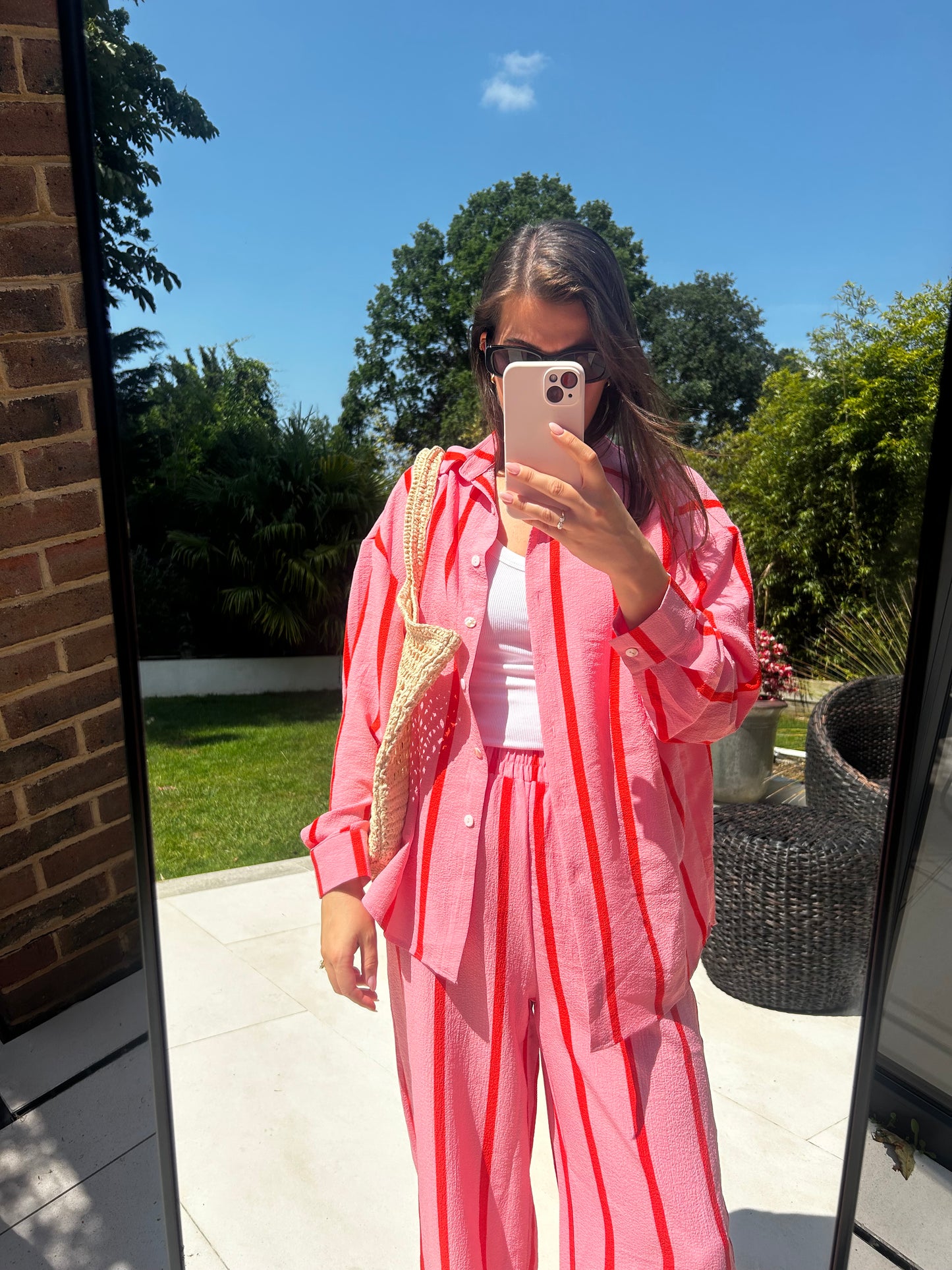 Rosie Pink & Red Stripe Shirt