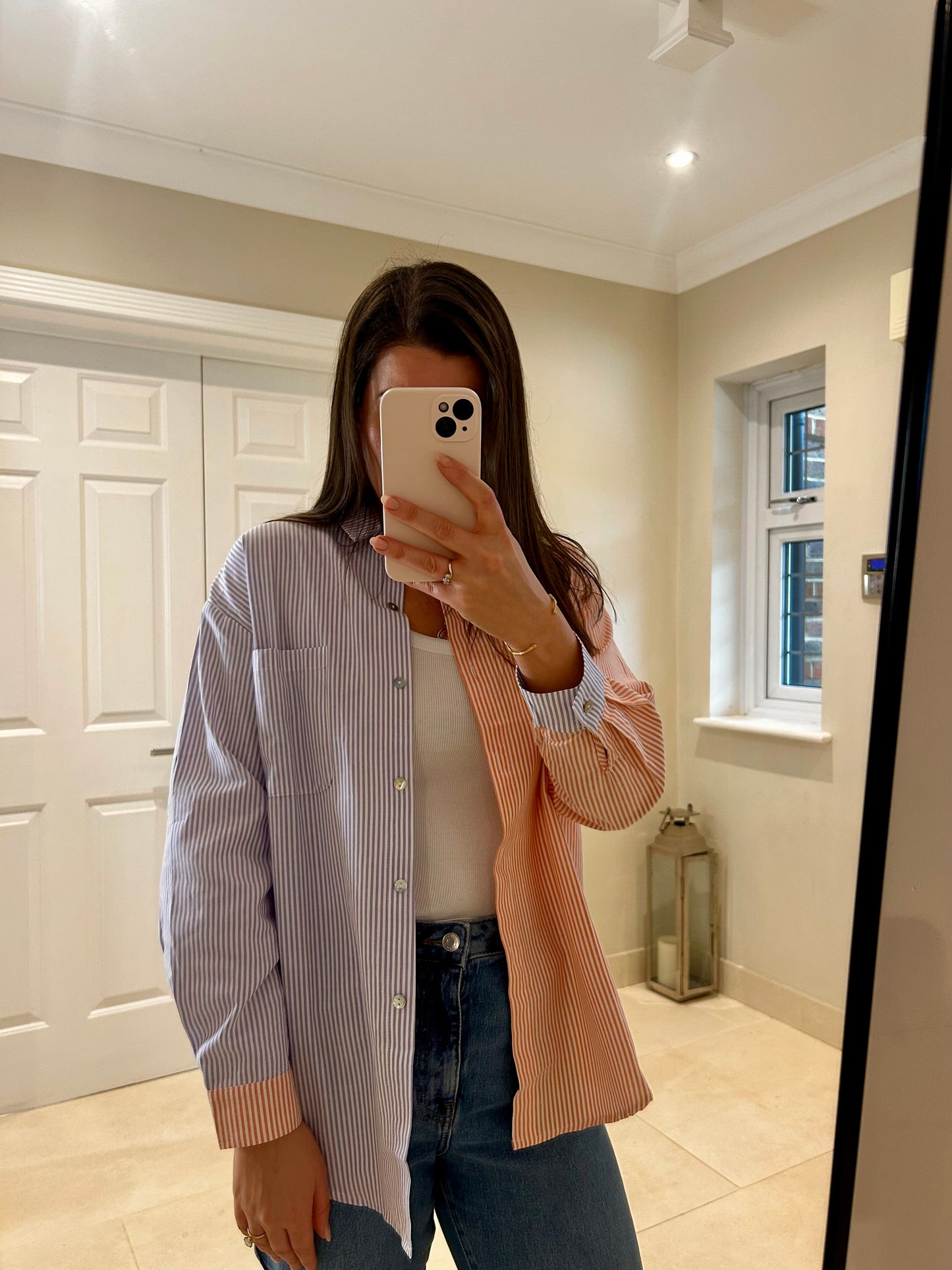 Katherine Lilac Striped Shirt