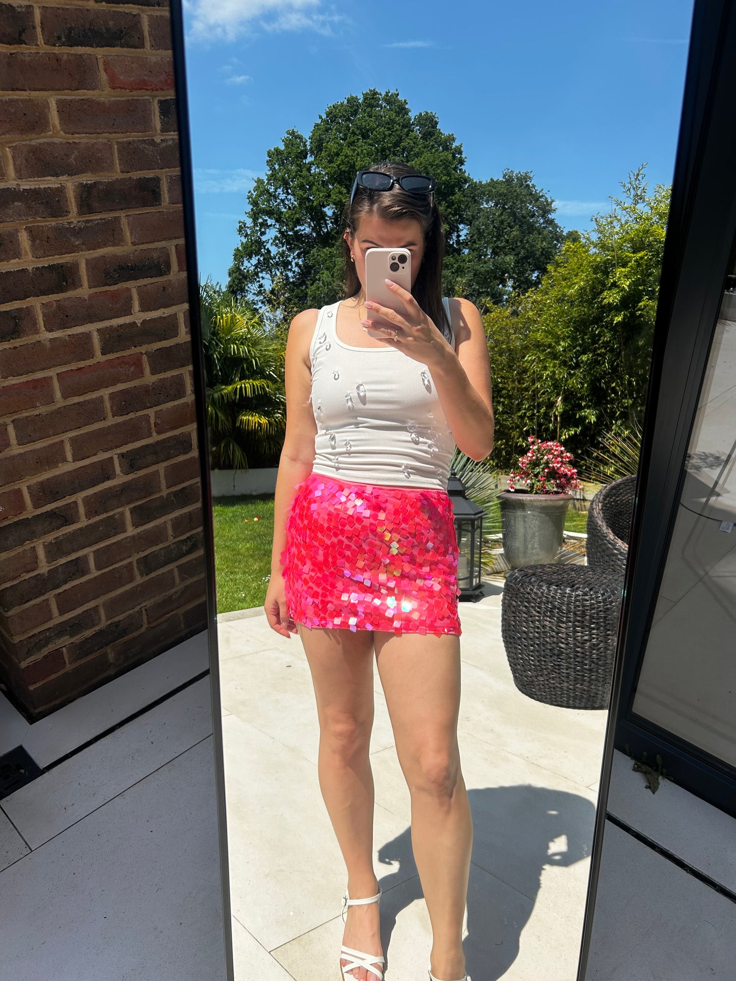 Lucia Pink Sequin Skirt