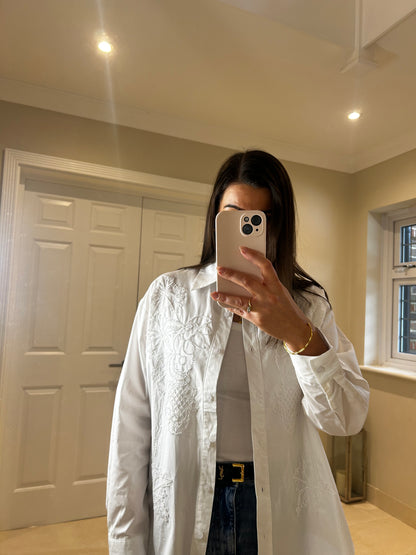 Billie White Beaded Shirt