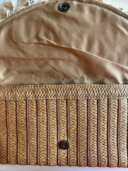 Shelley Straw Tassel Bag