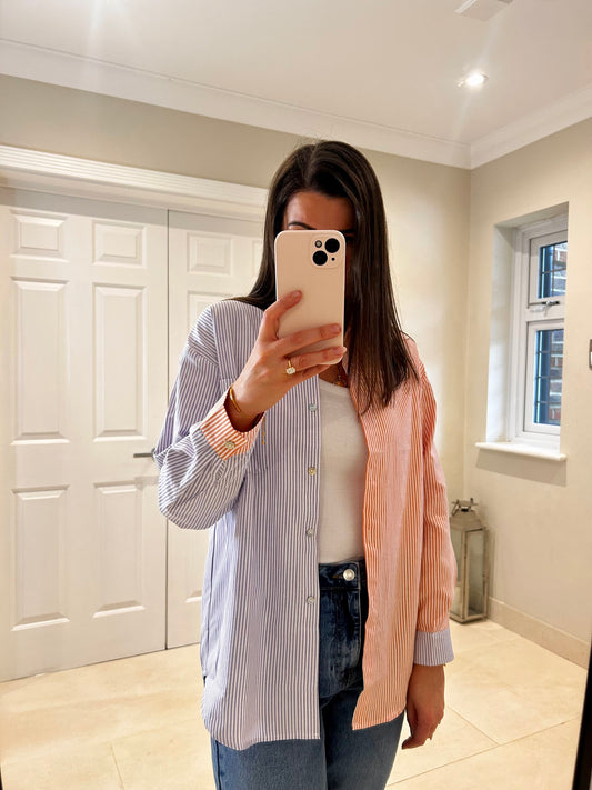 Katherine Lilac Striped Shirt