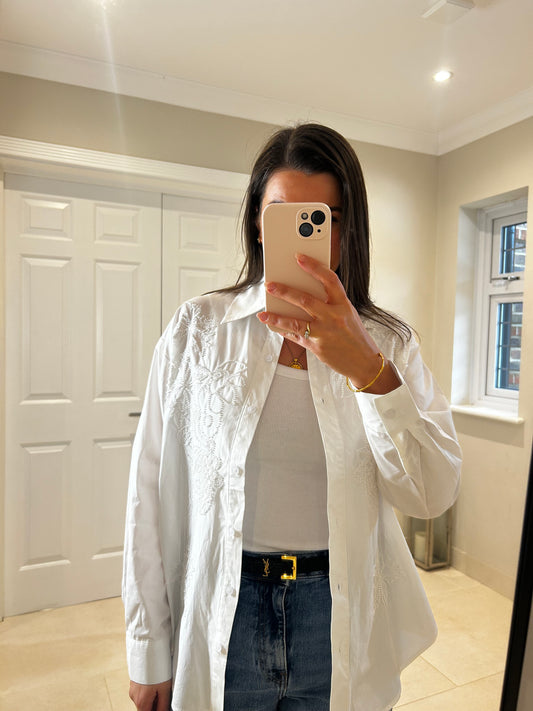 Billie White Beaded Shirt