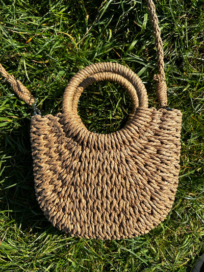 Bellita Beige Straw Bag