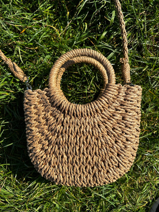 Bellita Beige Straw Bag
