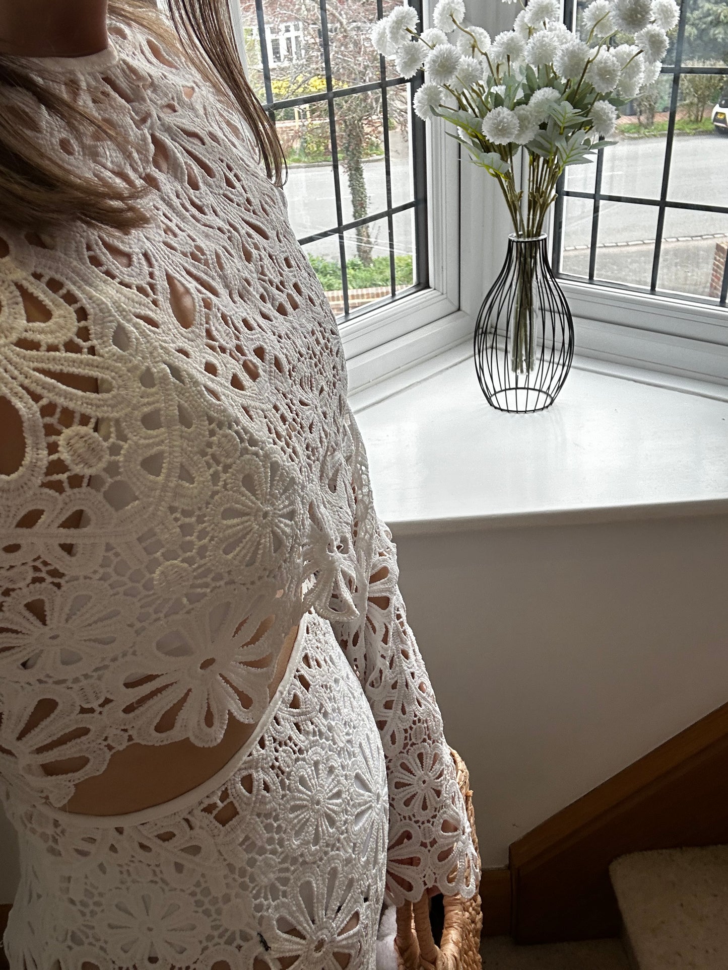 Sofia White Floral Top & Skirt Set