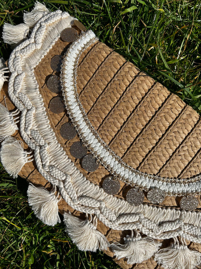 Shelley Straw Tassel Bag
