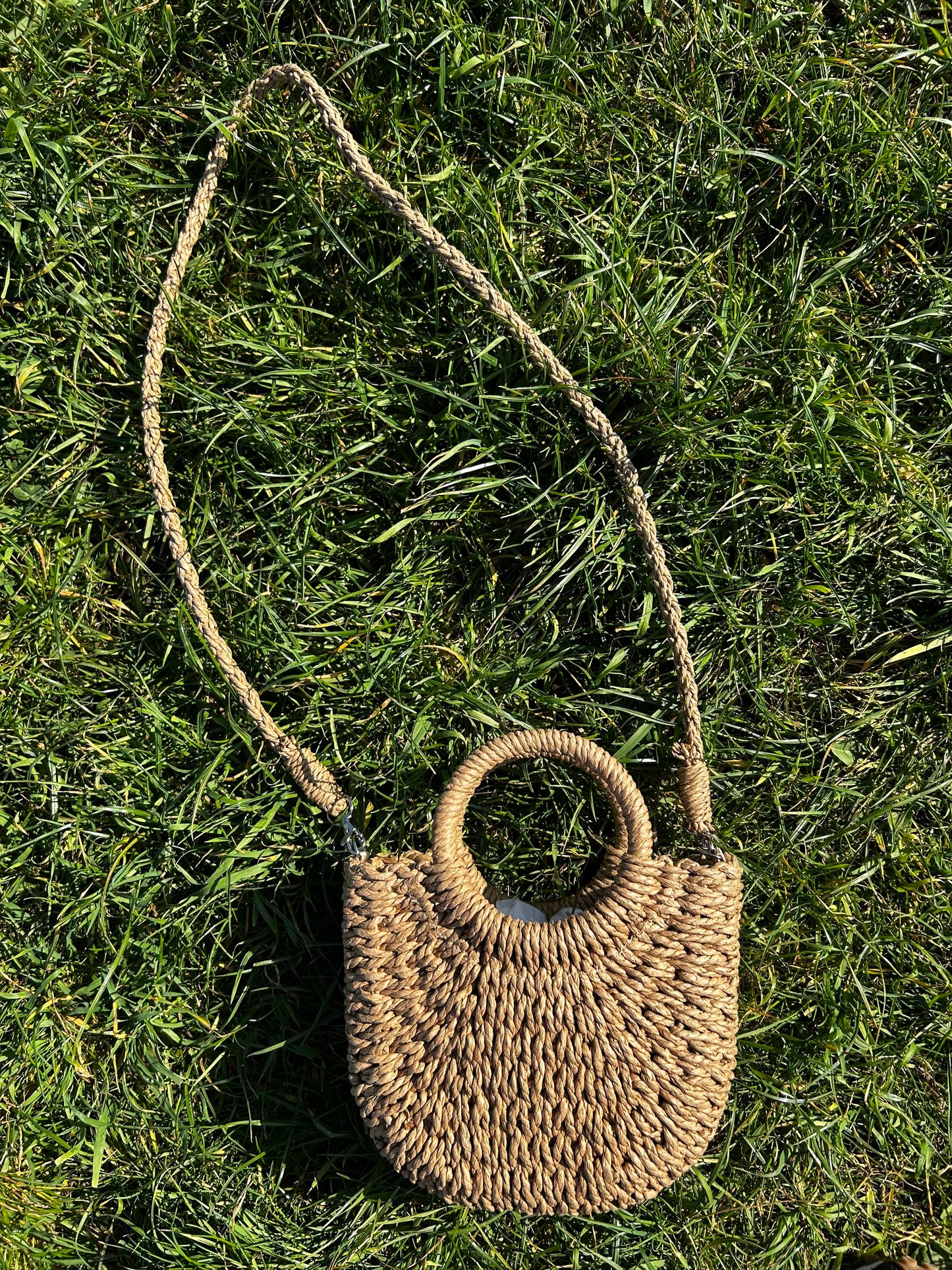 Bellita Beige Straw Bag