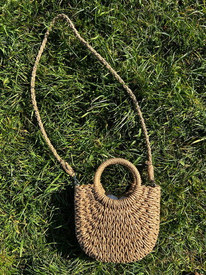 Bellita Beige Straw Bag