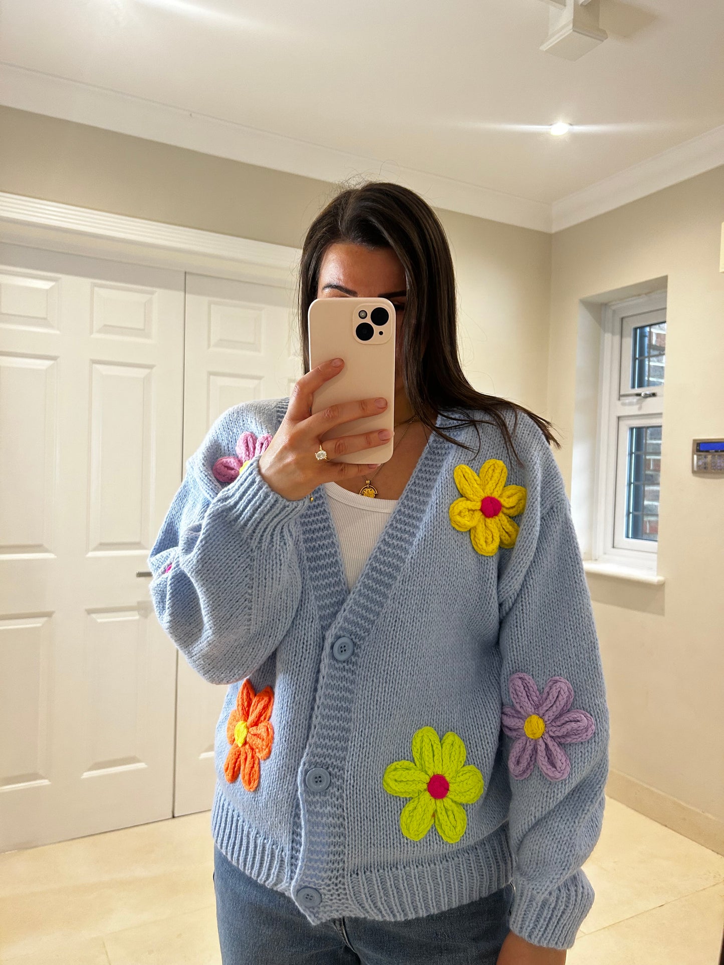 Lucy Blue Flowers Cardigan