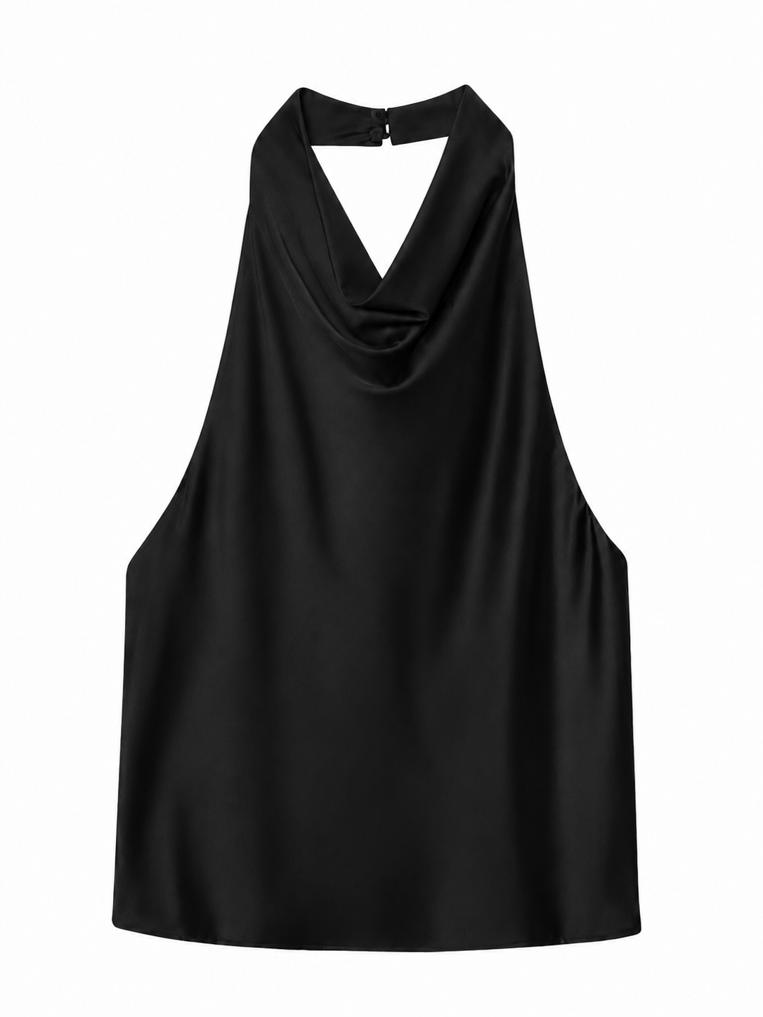 Aaliyah Black Halterneck Top