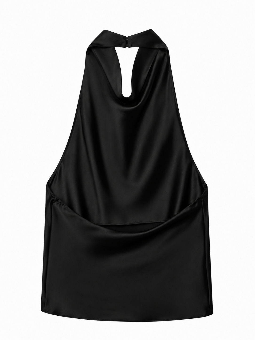 Aaliyah Black Halterneck Top