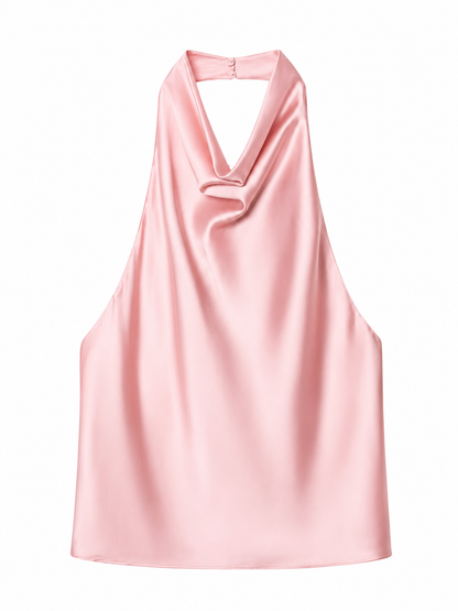 Aaliyah Pink Halterneck Top