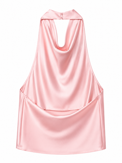 Aaliyah Pink Halterneck Top