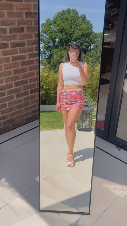 Sorrento Pink & Orange Sequin Skirt