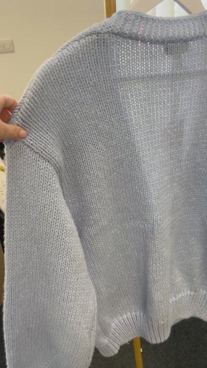 Lucy Blue Flowers Cardigan