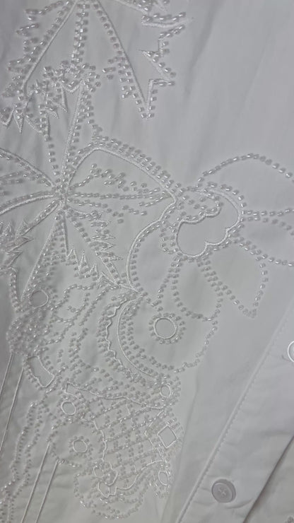Billie White Beaded Shirt