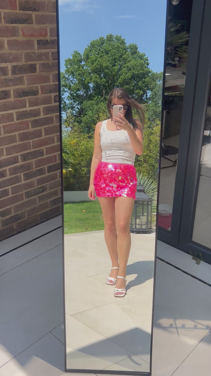 Lucia Pink Sequin Skirt