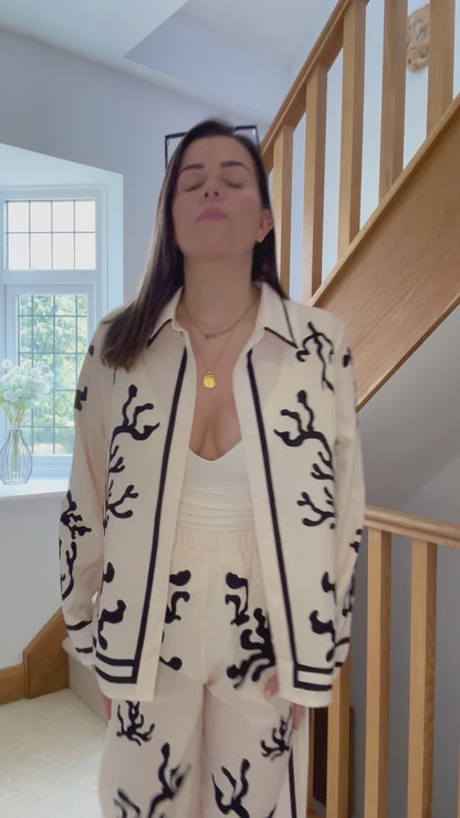 Isla Cream & Black Reef Co-Ord