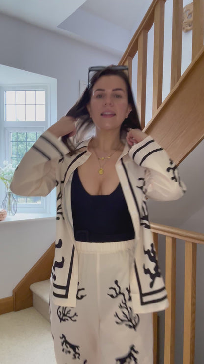 Isla Cream & Black Reef Co-Ord